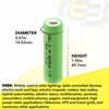 Exell Battery 1.2V AA  Rechargeable Button Top Battery for DIY, FRS, Keypads, Alarms EBC-502